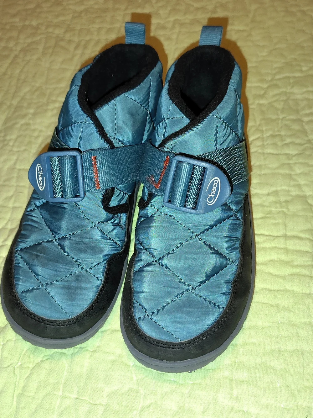 Chaco Kids Quilted Slip-On Boots in Teal and Black